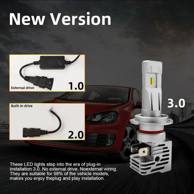 Cross-Border Exclusively for Car Fog Lights M3 Car Headlights 72W 24V 7500lm