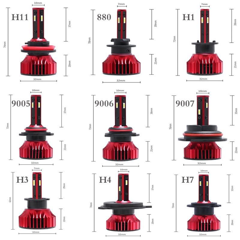 Cheap But High Quality LED Head Lamp H1h3h4h7 LED Headlight 9005 9006 LED Car Bulb