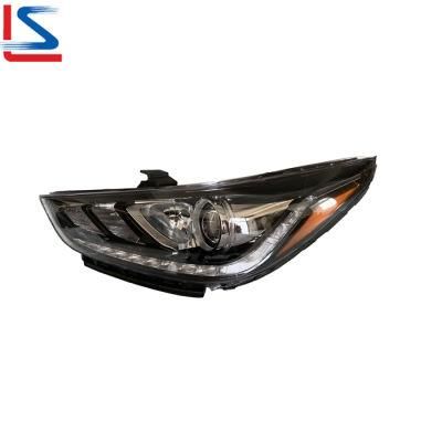 Auto LED Head Lamp for Hyundai Accent 2017 2018 2019 2020 Black LED with Yellow Corner 92101-H5000 92102-H5000 Headlight