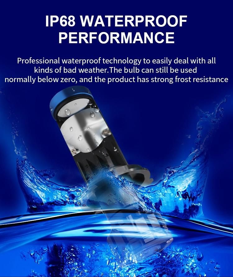 P5 2PCS Car Headlight LED Hi/Low Beam Lamp LED H4 Mini Projector Lens Motorcycle Light 20000lm Conversion Kit Car Headlight