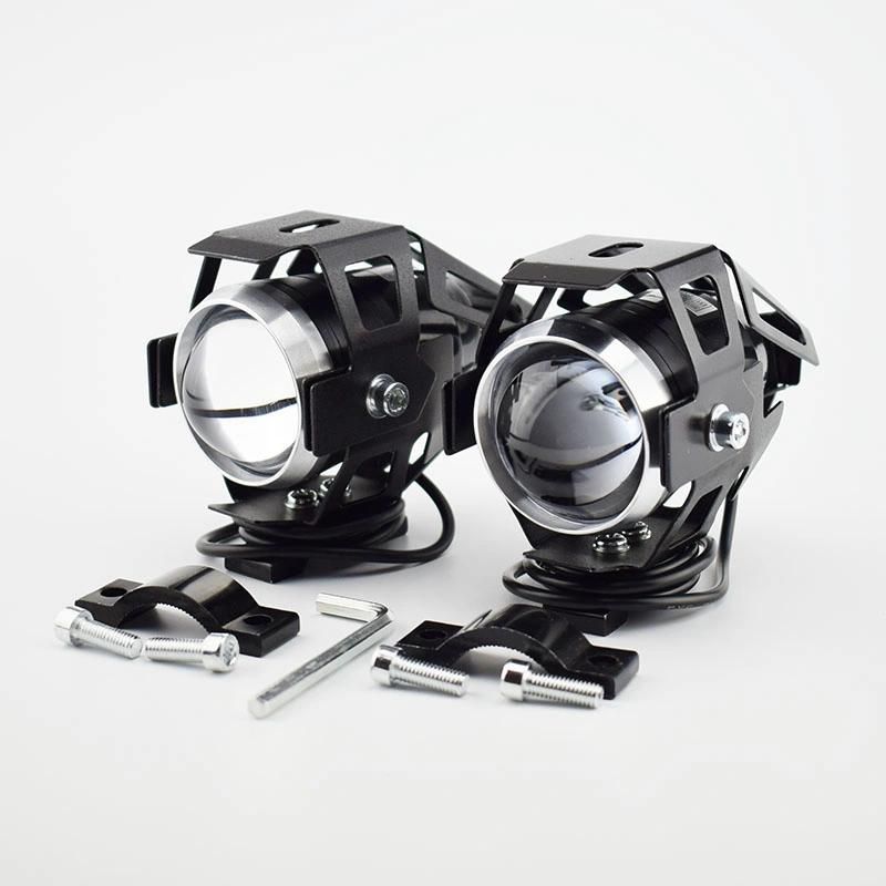 Manufacture Four Color 125W Motorcycle Headlight 3000lm Motorbike Spotlight U5 U7 LED Moto Driving Car Fog Spot Head Light Auto Lamps