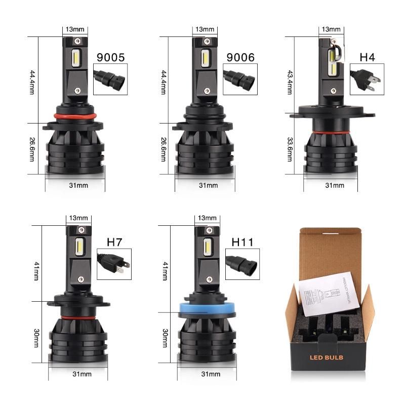 Mini M2 Headlight H4 Hb2 9008 High Low LED Auto Light Bulb