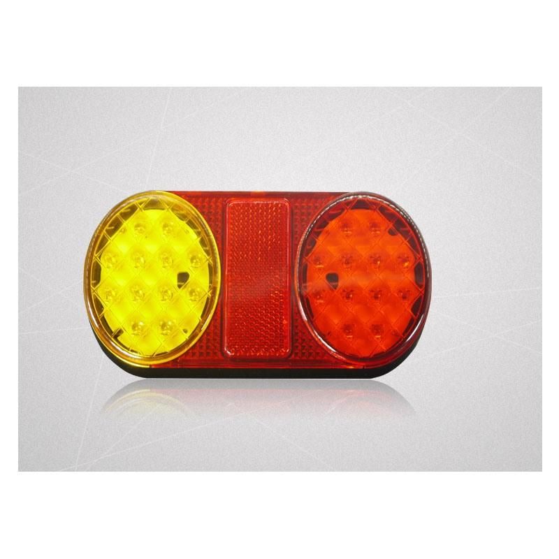 Factory High Quality 24PCS LEDs12V Oval Vehicle Autostop Turn Rear Tail Lights for Truck Trailer Marine with E-MARK