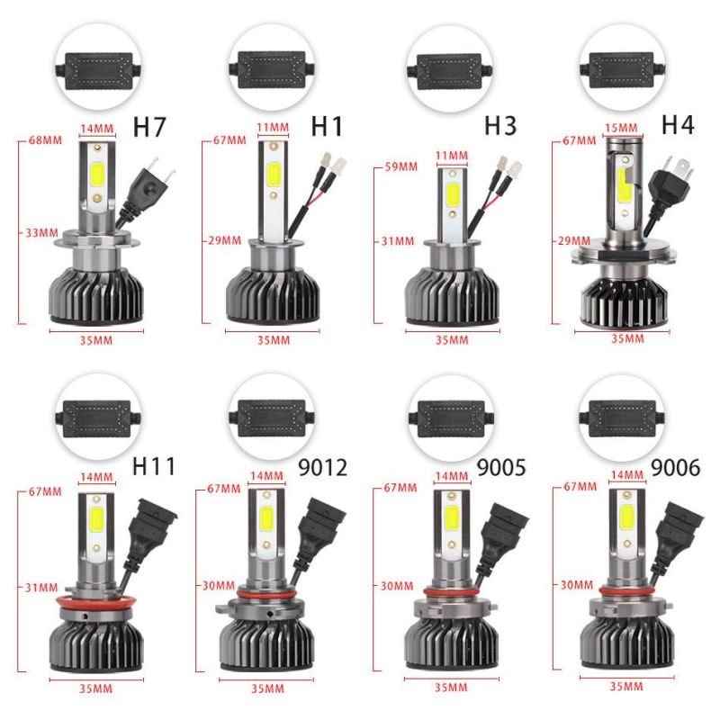 Hot Selling F2 LED Headlight 80W 12000lm H4 H7 LED Car Headlight H1 H3 H8 H9 H11 9005 Hb3 9006 Hb4 880 881 H27 LED Fog Lamp Auto Lights