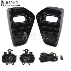 1 Set LED DRL Fog Lights for Nissan Navara Nueva Facelift PRO-4X 2021 Fog Light Spot Light Fog Lamp Cover Grill Harness Switch