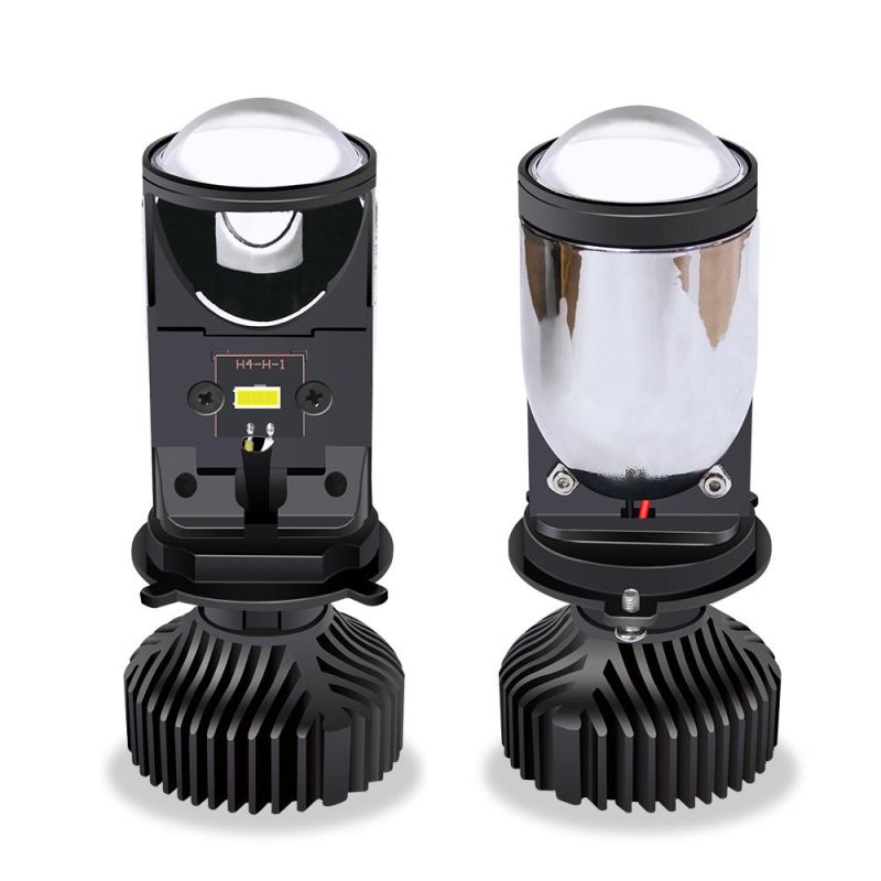 High Quality LED Projector Lens Kit Car Motorcycle H4 Mini Len Fog Lamp with Low Light Auto Bulbs