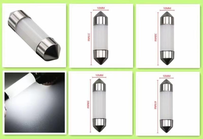 Filament COB 6V 12V 24V 36mm 39mm 42mm Festoon LED Bulbs 12V