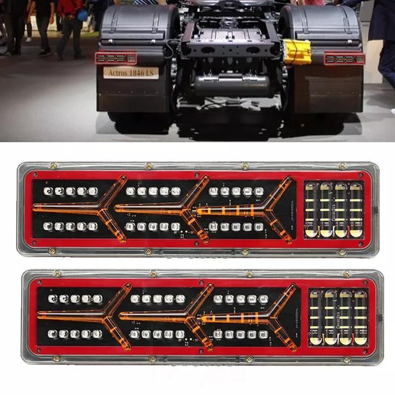 Waterproof Car Truck LED Rear Tail Light Warning Lights Rear Lamp for Lamborghini Trailer Caravans Ute Campers ATV Boats