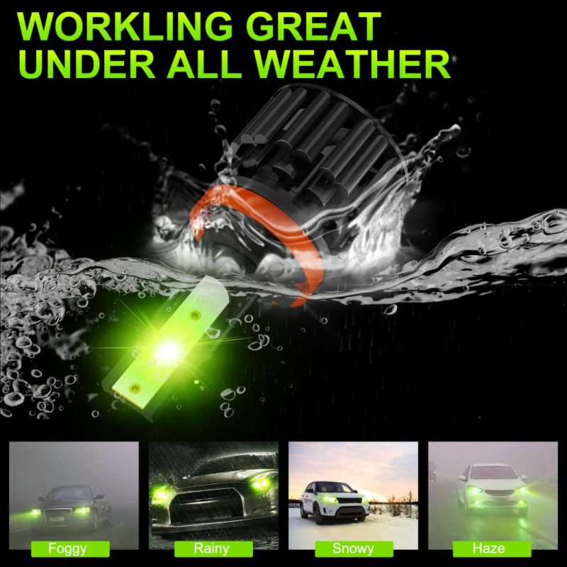 Powerful Super Bright LED Headlight Z3 H11 Auto Lamp Car Automobiles LED Head Lamp 12V 45W 8000K Green Lamon Light 30000 Hours