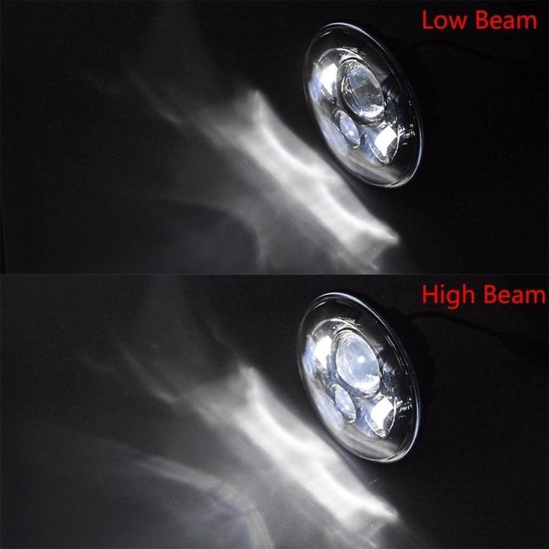 7" Inch Motorcycle Lighting System LED Headlight H4 LED Lamp H13 Black Projector LED Light Bulb Headlight for Motorcycle