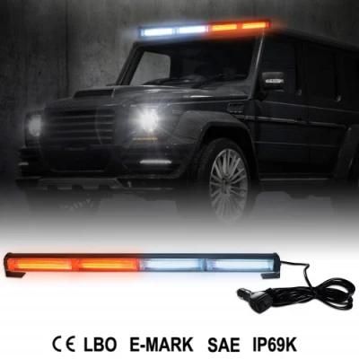 Stable Road Safety Alert Amber White Bi-Color Warning Light Bar