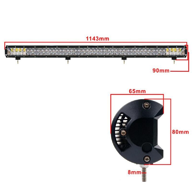 High Powered 288W Car Aluminum 4D LED Strip Lighting Bar