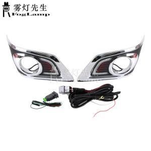 LED DRL Day Light for Toyota Hilux Vigo 2011 2012 2013 2014 Daytime Running Light Fog Lamp Frame Chrome Finish
