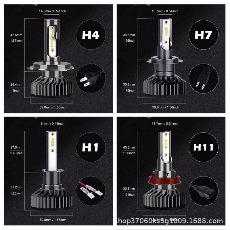 Manufacture Factory F2 Csp H4 H7 H1 9005 Hb3 9006 Hb4 H8 H9 H11 LED Car Light LED Headlight 12V 24V 10000lm 6500K Fog Light LED Car Bulb