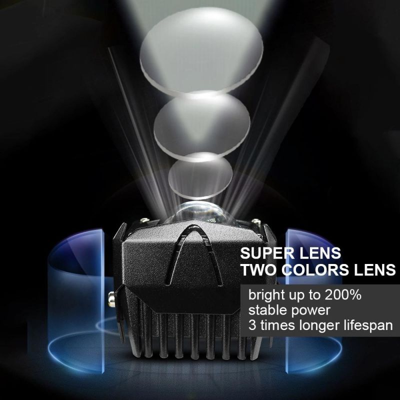 Hot Sale U9 LED Work Light 50W Yellow Low Beam with White Beam LED Laser Series Headlight LED Motorcycle Lights