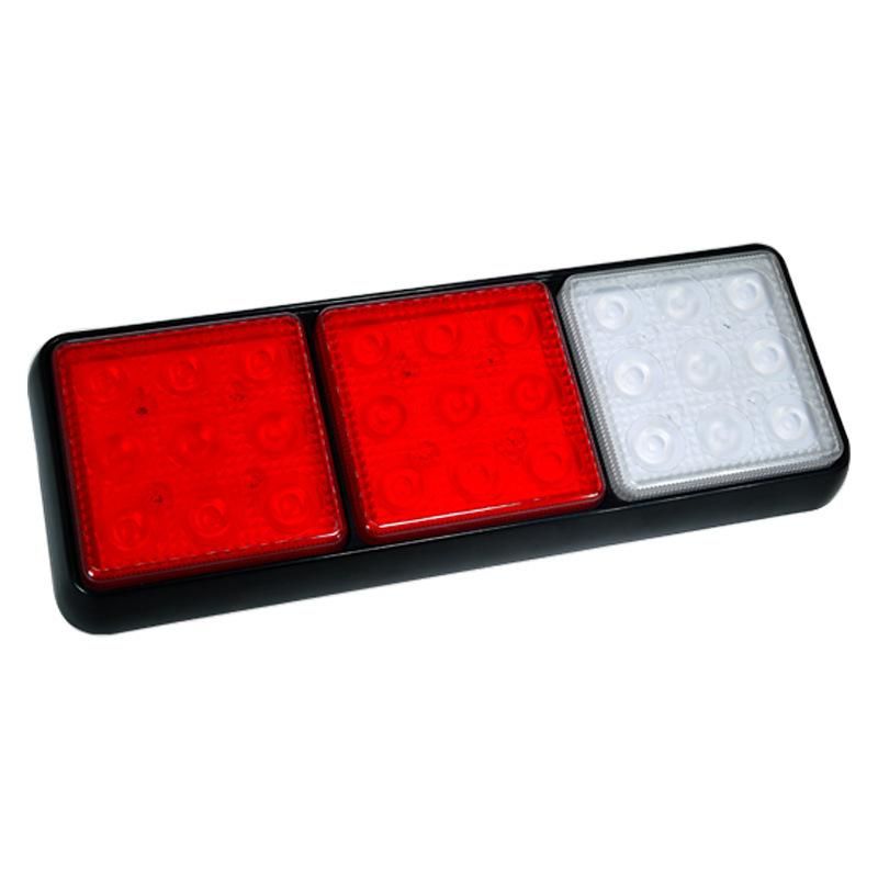 Factory High Quality 12V-24V Rectangle Vehicle 27PCS LED Stop Turn Rear Tail Lights for Truck Trailer Marine with E-MARK