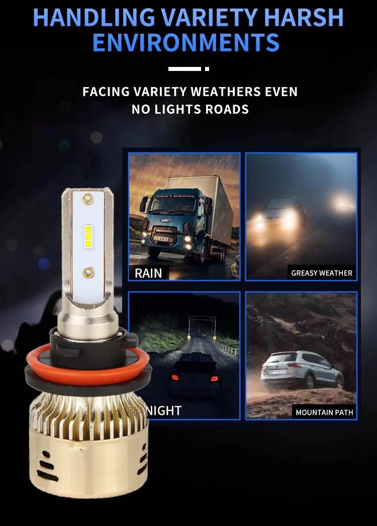 Aurora Super Bright Design Car LED Headlamp H4 Fan Car LED Headlight Bulbs H4