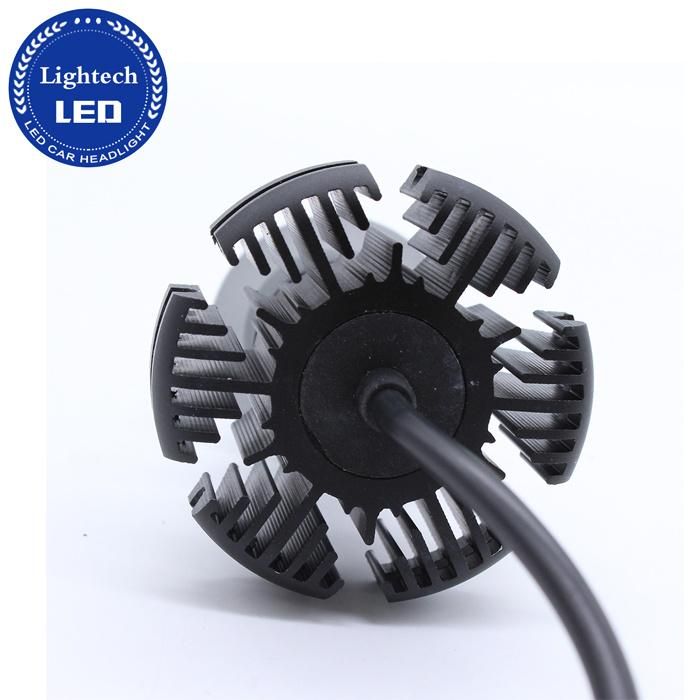 Aluminum Housing Wholesale H7 Fanless LED Head Lamp Three Colors X3 LED Headlight Bulb