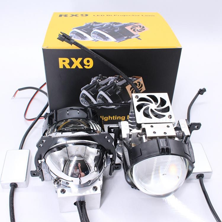 Universal Car 55W 9600lm 3inch Bi LED Projector Lens Headlight with High and Low Beam