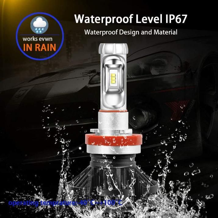 Good Product 2PCS X3 LED Headlight 50W 6000lm LED Car Headlight 3000K/6500K/8000K Zes Chip H1 H11 9005 H4 9006 H7 LED Fog Lamp Auto Lights