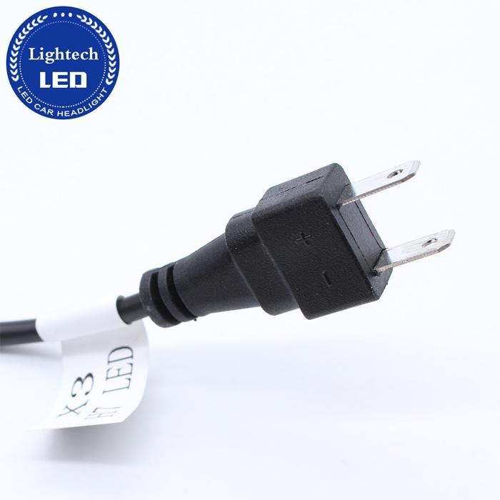 Aluminum Housing Wholesale H7 Fanless LED Head Lamp Three Colors X3 LED Headlight Bulb