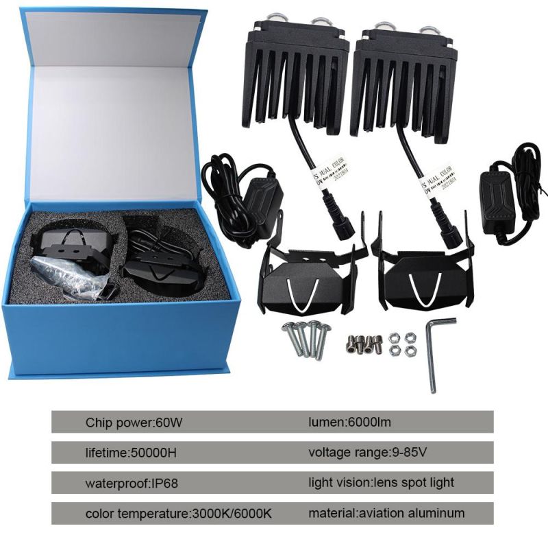 2021 New Style U10 LED Work Light 50W Yellow Low Beam with White Beam LED Laser Series Headlight