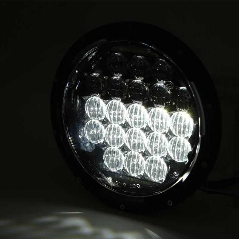 12V 24V Car Accessories for Jk Wrangler Jeep 75W LED Headlight Halo Round 7inch