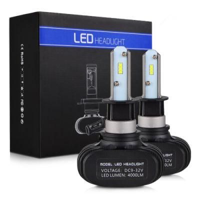 Factory Goods S1 Auto Car Headlight H11 H4 H7 LED H1 50W 8000lm 6500K Automobile Bulb All in One Csp Lamp Headlight