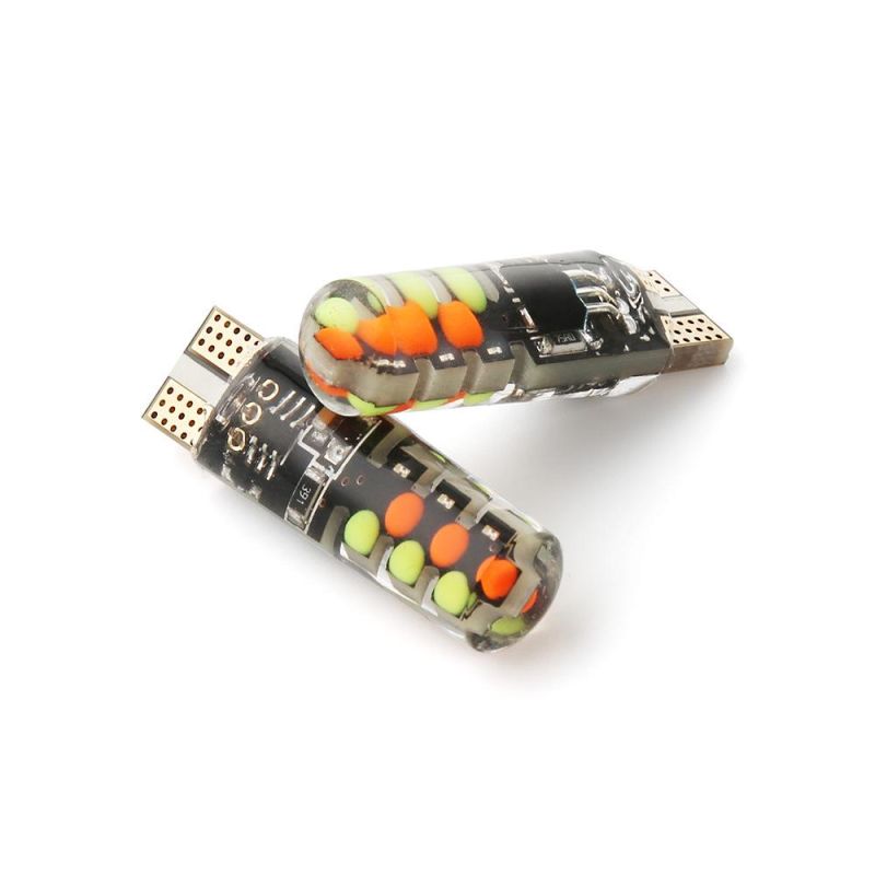 New 1 Pair T10 5050 Remote Control Car LED Bulb 6 SMD Multicolor RGB Side Light Bulbs BS CSL2020