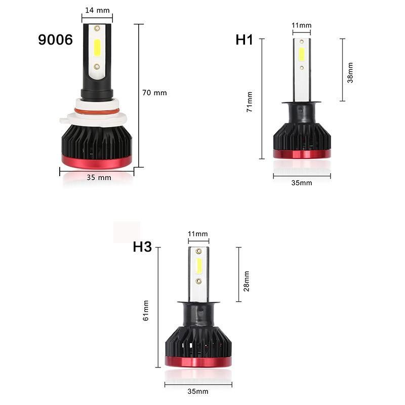 Automobile LED Headlight COB Chip Super Bright Automobile Headlamp 48W Double Beam H4 9004 9007 H13 Single Beam H7 H11 9005
