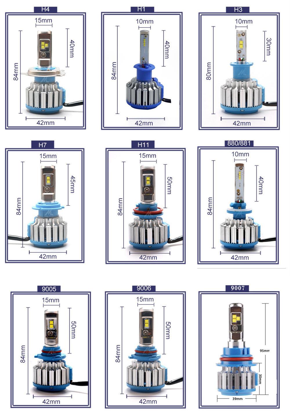 CREE Chips T1 Car Headlight H4 LED Bulbs High Low Beam 70W 7000lm 6000K Auto Canbus No Error Lamp Headlights