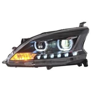 Car Accessories LED Light Auto Parts Auto Lamps Projector Lens LED Headlight for Nissan Sentra Pulsar 2012 Sylphy
