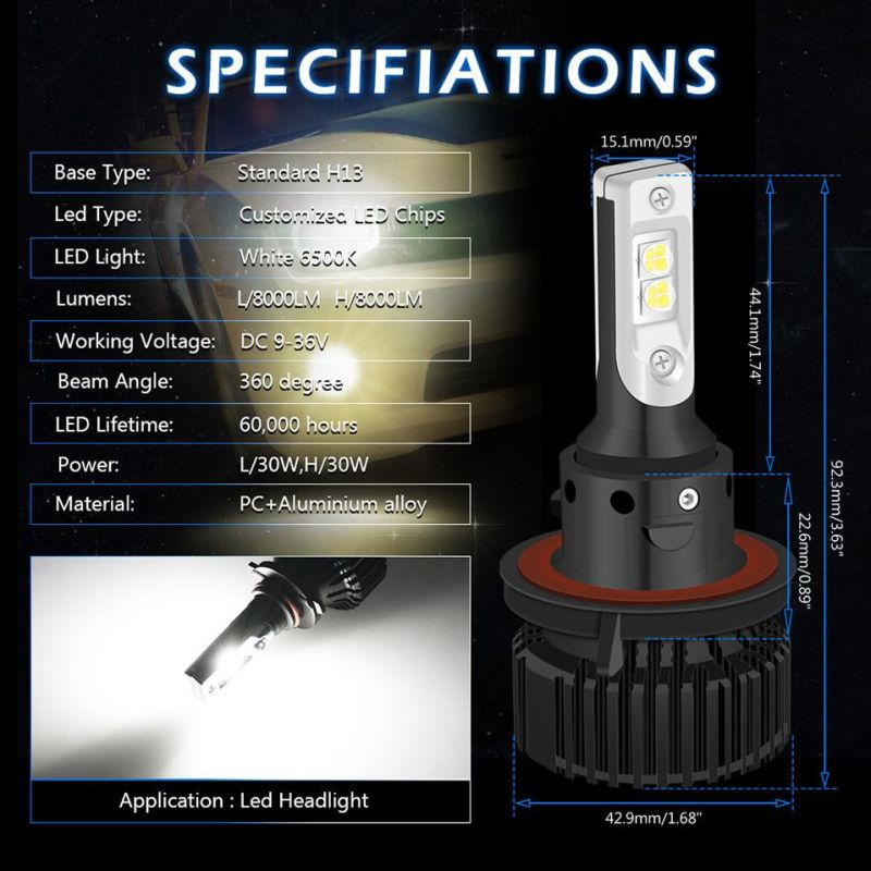 2020 Atuto Lighting System Car Headlight HID Xenon LED H4 5202 Headlight Kit