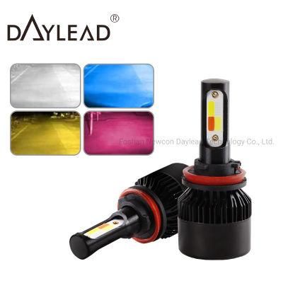 Auto Lighting System Auto Parts H1 H3 H4 H7 H8 H9 H11 9005 9006 3000K 4300K 6000K 4 Color Auto Bulbs Car LED Headlight
