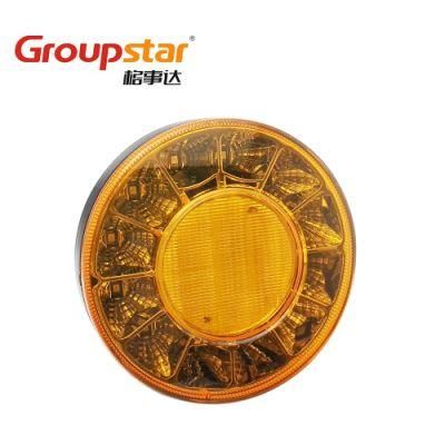 Truck Light Manufacturer High Quality 4.5 Inch Round 10-30V LED Truck Trailer Indicator Stop Tail Reverse Signal Lamp Bus Tail Light