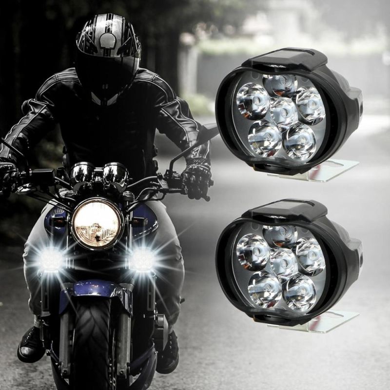 Wholesale Motorcycle Headlight 6500K White Super Bright 6 LED Working Spot Light Motorbike Fog Lamp 1200lm LED Headlight