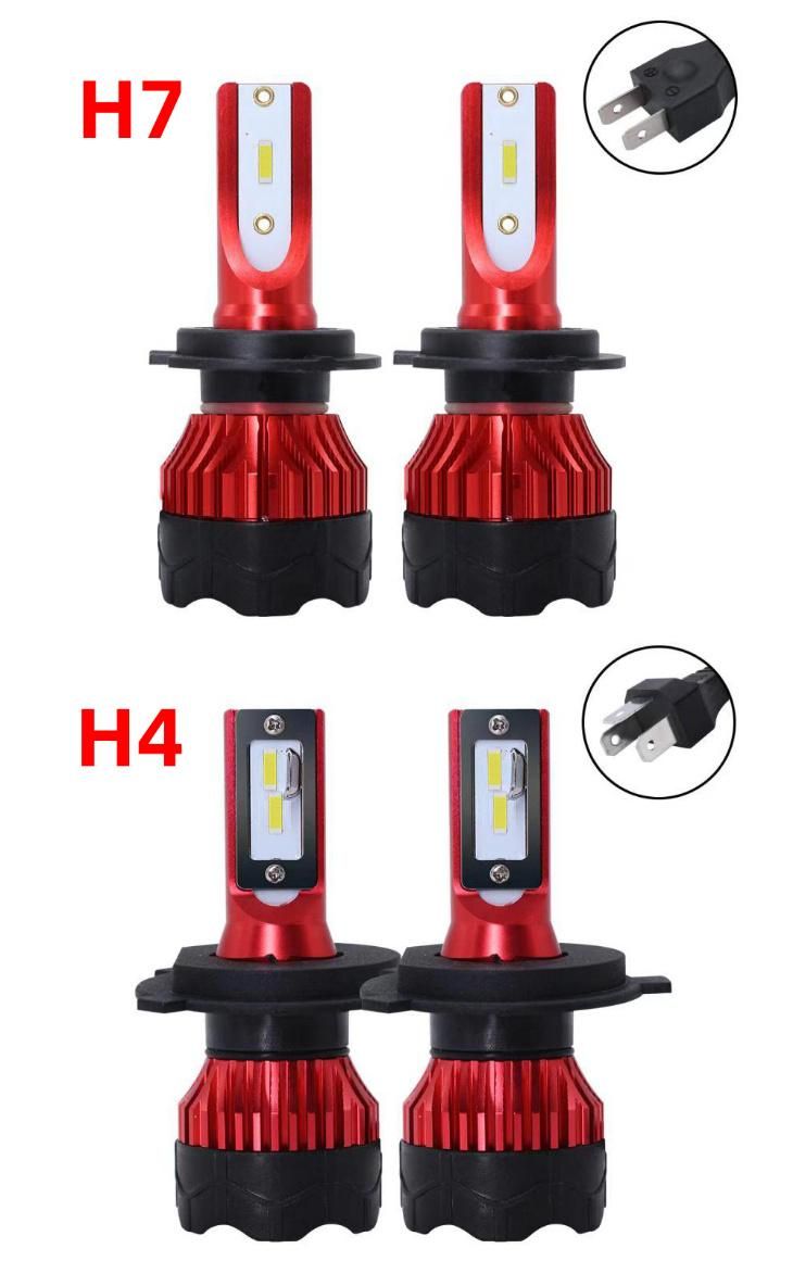 Super Bright Double Ball Bearing Fan LED Headlight Bulb K5 LED Headlight Csp Chip Auto Lamps