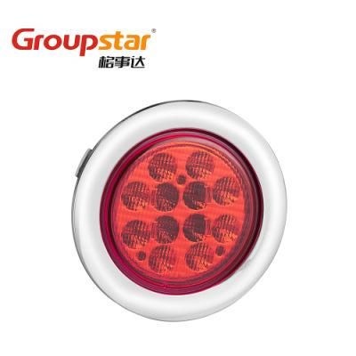 Auto Parts E-MARK DOT 10-30V Round Reverse Back up LED Truck Trailer Rear Light