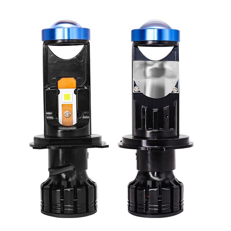 High Quality LED Projector Lens Kit Car Motorcycle H4 Mini Len Fog Lamp with Low Light Auto Bulbs