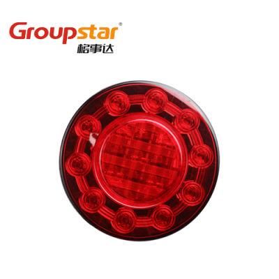 E4 Adr Approval UV PC 4inch Round 24V 12V Brake Stop LED Truck Trailer Tail Lights Car LED Light