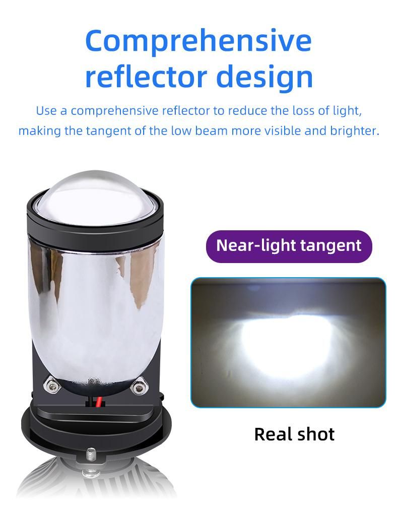 2PCS 90W/Pair Lamp H4 LED Mini Bi LED Lens Projector Car Headlight 14000lm Lampada LED H4 Hi/Low Beam Lights Canbus 12V 24V Bulb