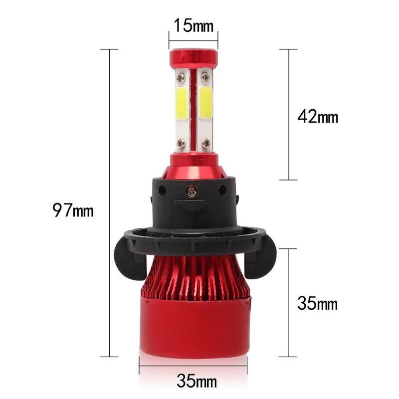 Car Accessories LED X7 H7 Headlight H4 S2 COB 9005 9006 9012 H11 H7 4side Car H4 LED Headlights for All Auto
