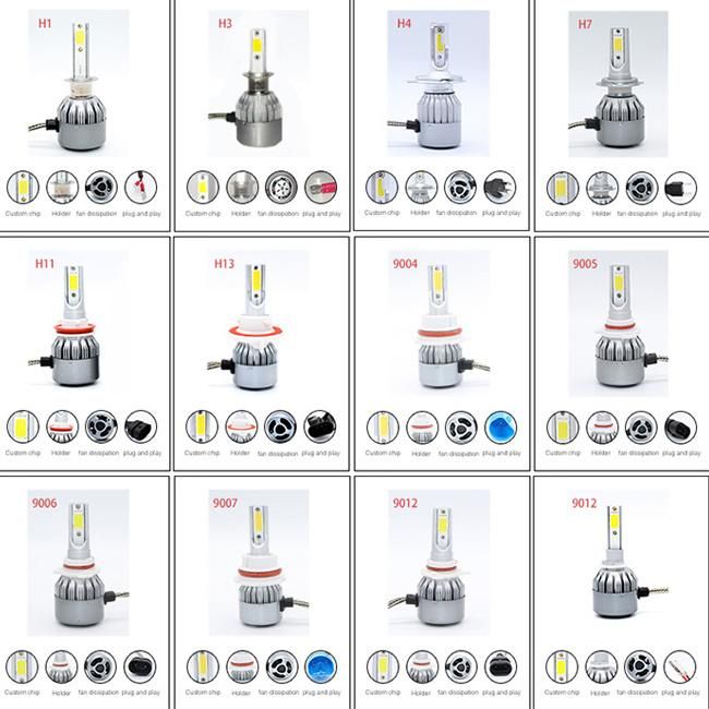 S1 S2 X3 F2 Auto Car Light Bulbs H4 H7 H11 9005 9006 9012 880 881 H1 H3 H13 9004 9007 C6 LED Headlight
