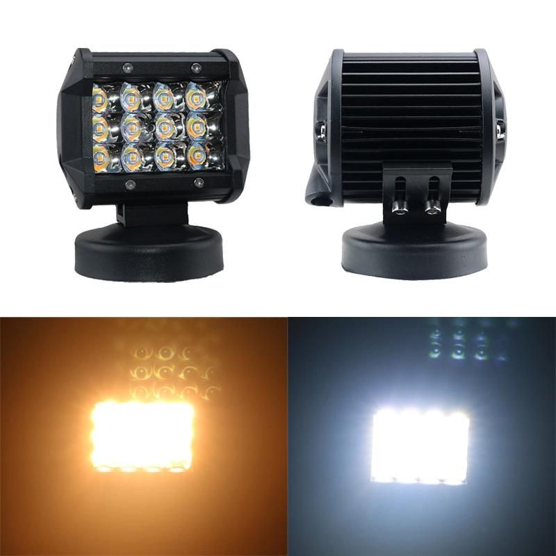 Dual-Color Amber White 36W Motorcycle LED Mini Light Bar Lighting