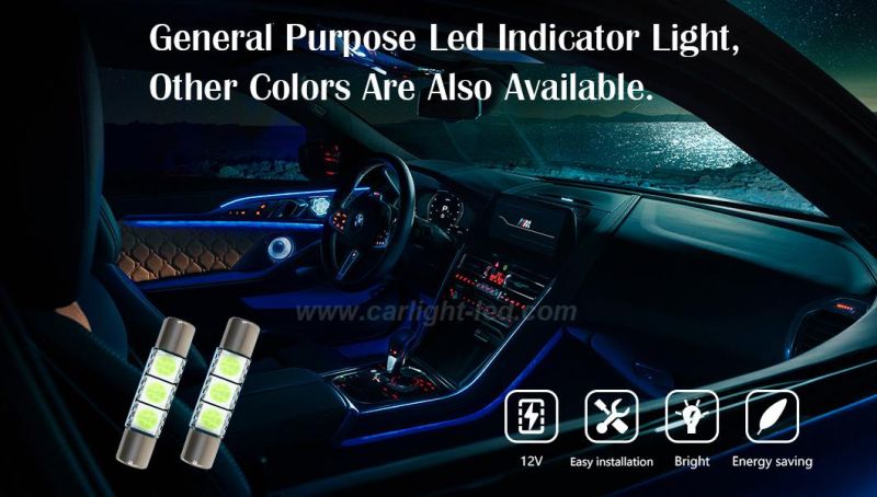 29mm Festoon Ice Blue License Plate Light Car Reading Light