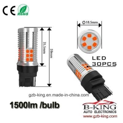 Error Free P21W T20 Ba15s 1156 Amber LED Car Light