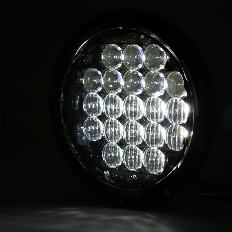 Silver Black 7 Inch 75W 126W Round H13 H4 for Harley Davidson