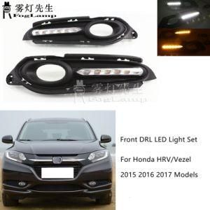 Front Bumper LED DRL Fog Lamp for Honda Hrv Vezel 2015 2016 2017 Daytime Running Light DRL Waterproof Daylight