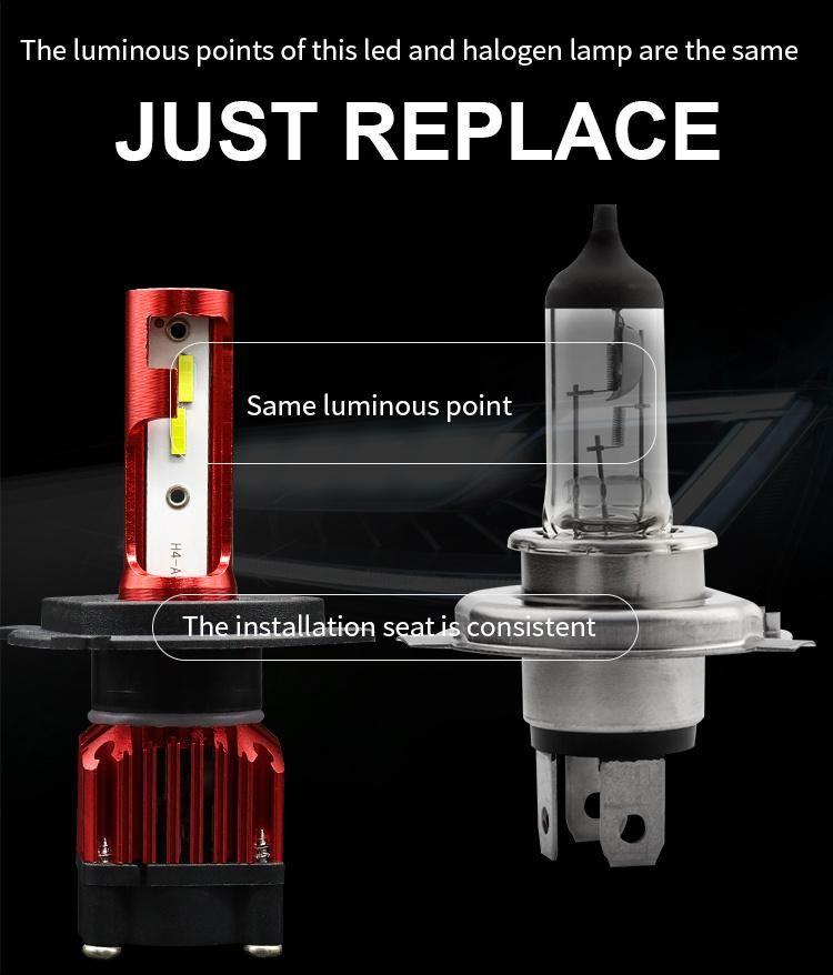 LED Headlight Csp H11 9005 9006 Mini LED Car Headlight COB Bulb 150W 26000lm High Power 6500K LED Bulb Auto Fog Lights