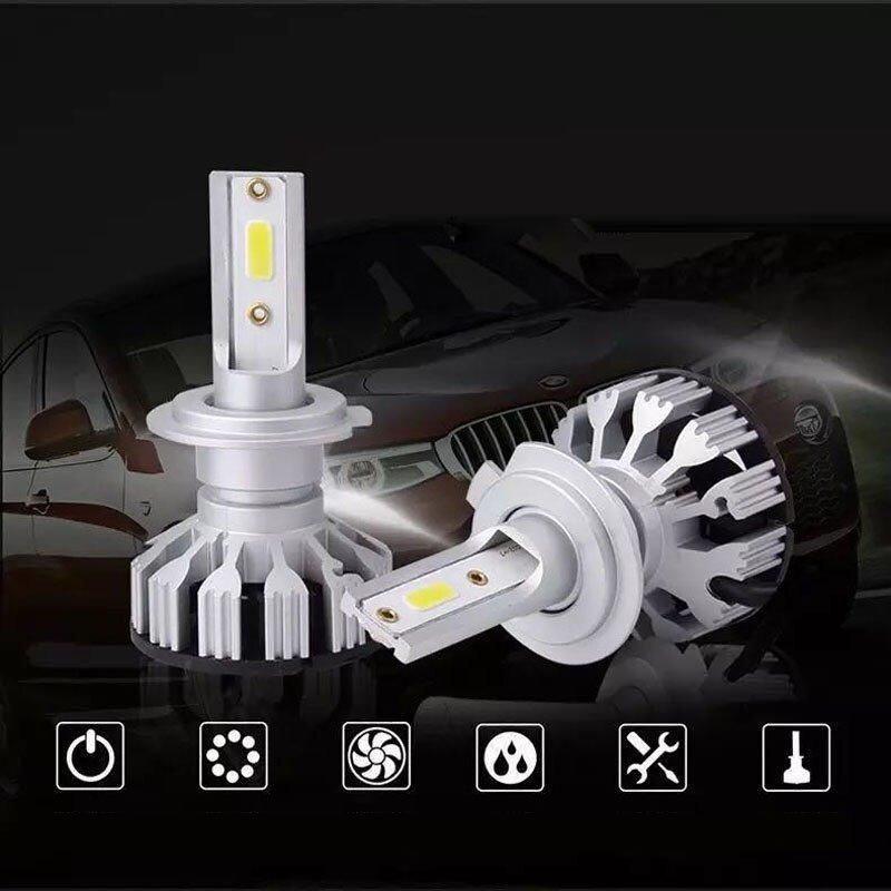 Wholesale F2 COB Chip H1 H3 H4 H7 Headlight H11h13 Car LED Light 9005 9006 Auto Lamp 8000K Car LED Headlamp 12V Auto Light